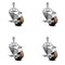 Service Caster 3.5 Inch High Temp Glass Filled Nylon 3/8 Inch Threaded Stem Caster Set Brake SCC-TS20S3514-GFNSHT-TLB-381615-4 - alternate 4